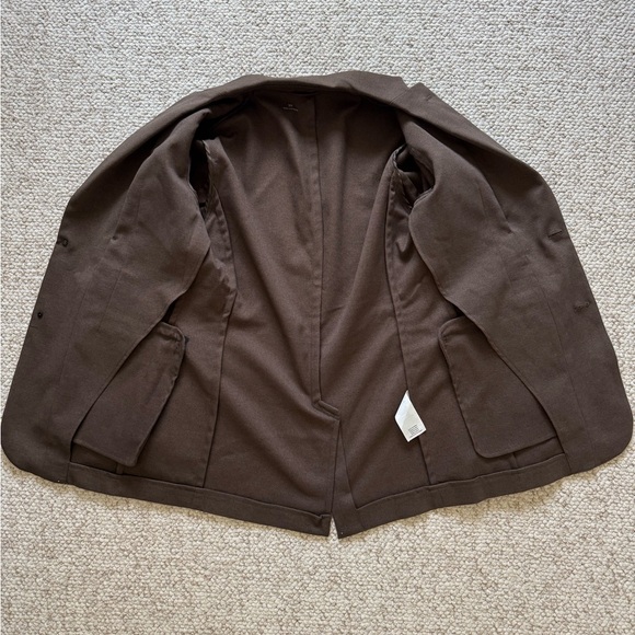 Muji Men's Stretch Brushed Jacket, Brown, XS - Picture 5 of 13